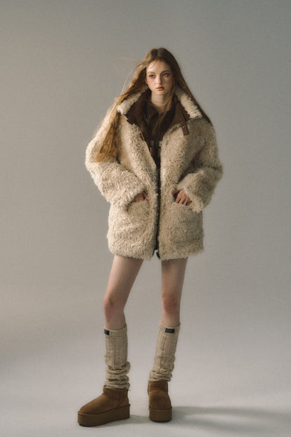 VIA PITTI Reversible Fur Coat(2sides)