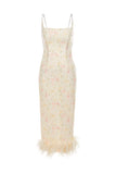 Wardrobes by chen Beaded Sequin Feather Dress