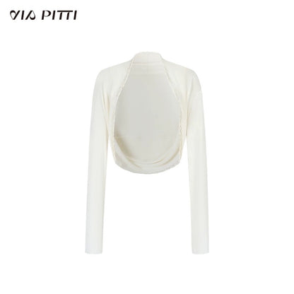 VIA PITTI VIABK451 Heavy duty woolen collar vest + shirt set