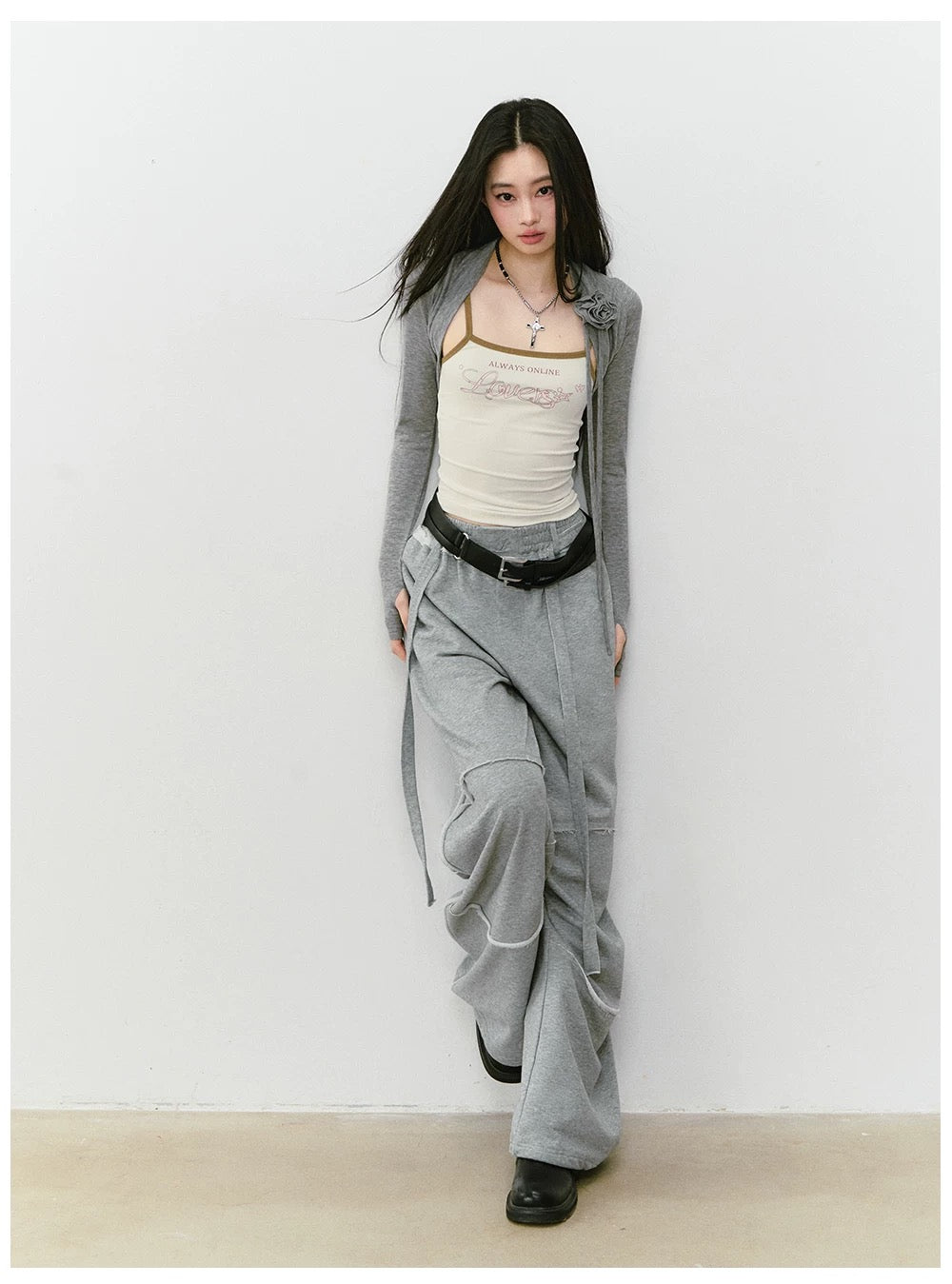 VIA PITTI VIABTP443 Flower slim fitting top