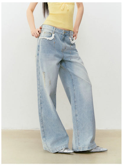 VIA PITTI VIABP446 Lace retro jeans