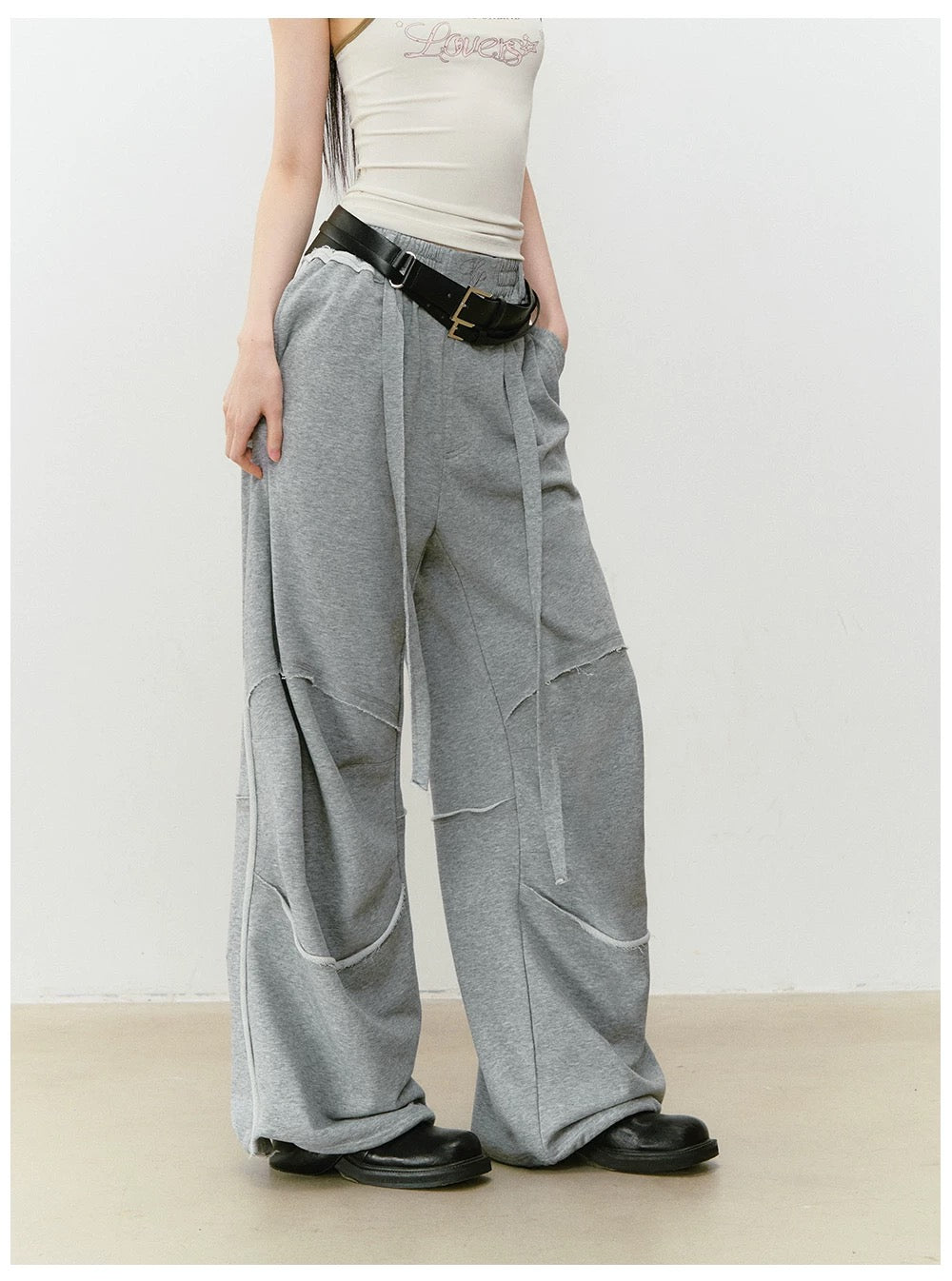 VIA PITTI VIABP387 Color blocking loose straight sweatpants