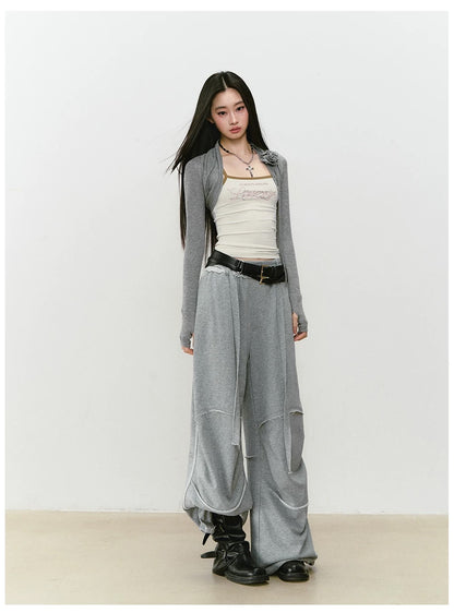VIA PITTI VIABP387 Color blocking loose straight sweatpants