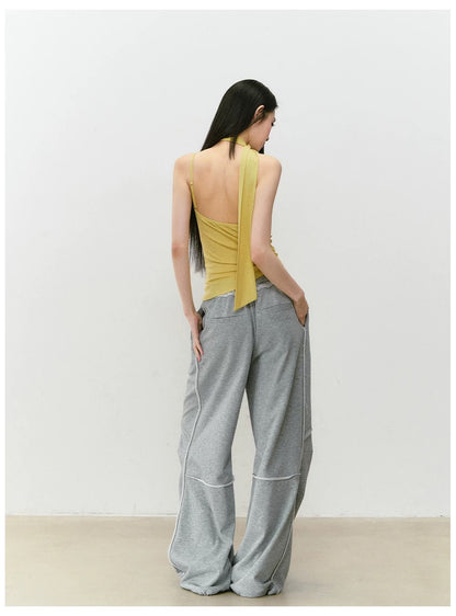 VIA PITTI VIABP387 Color blocking loose straight sweatpants