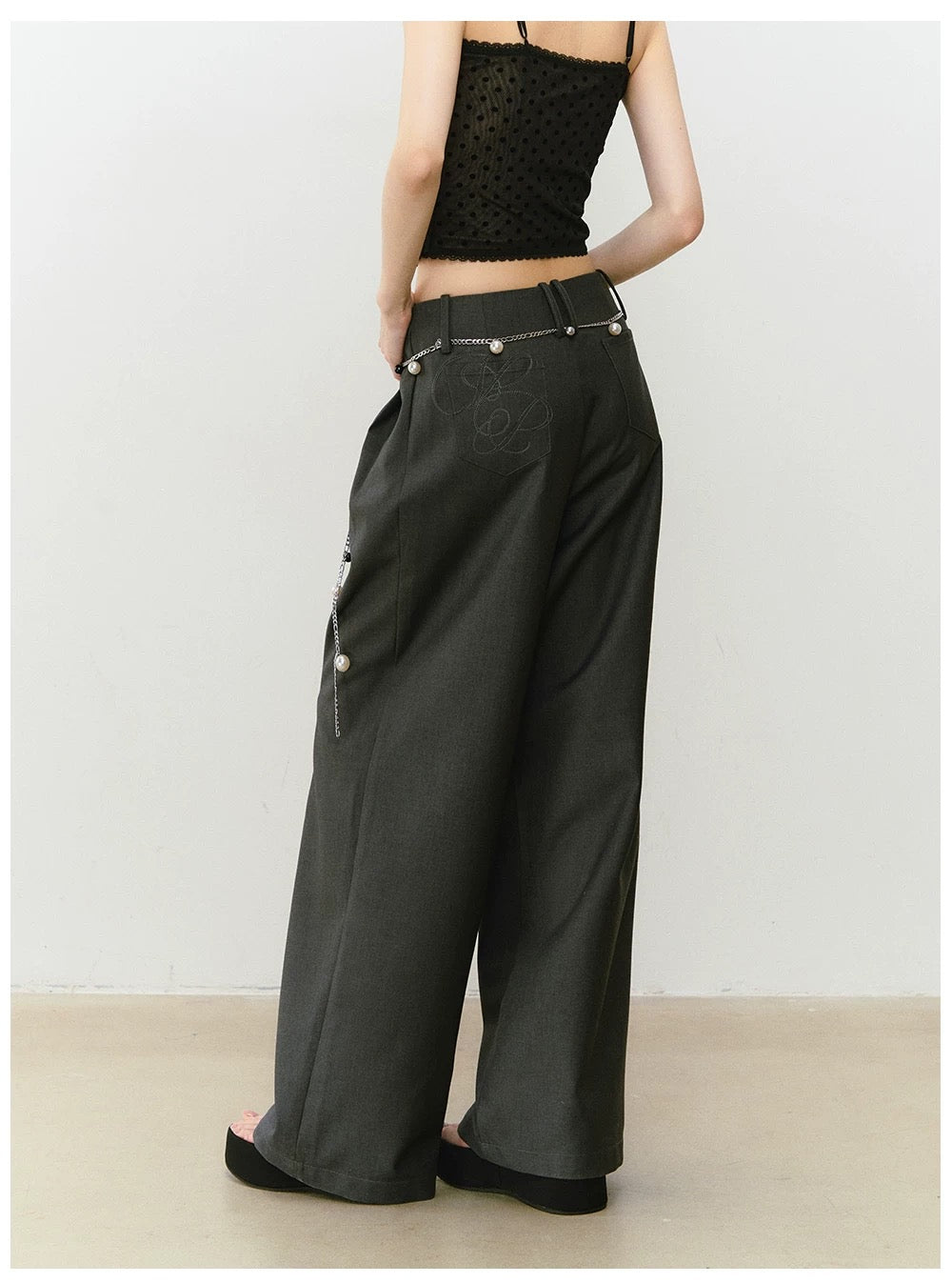 VIA PITTI VIAAA029 Casual wide leg suit pants