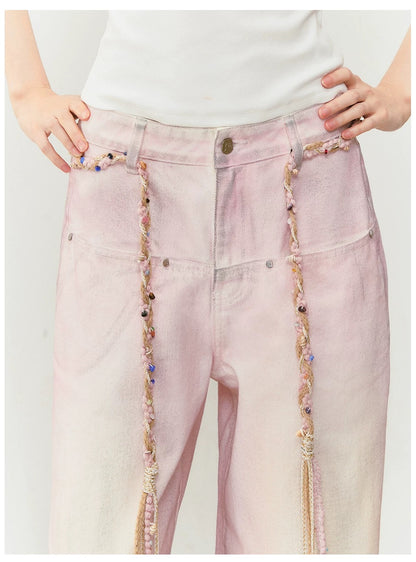 VIA PITTI VIABP439 Vintage pink jeans