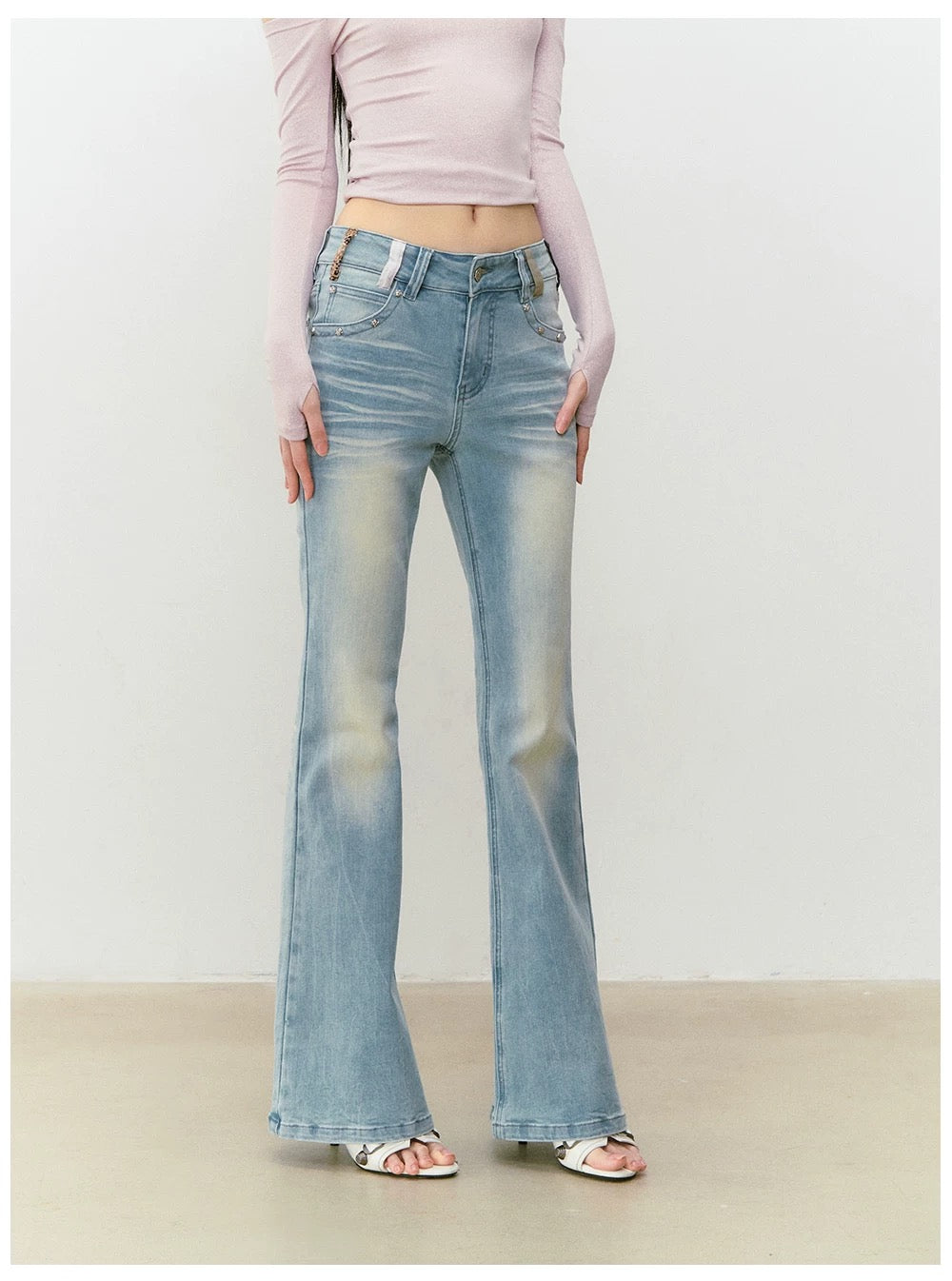VIA PITTI VIABP442 Slim fit retro micro flared jeans