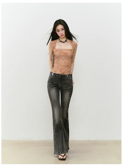 VIA PITTI VIABP442 Slim fit retro micro flared jeans