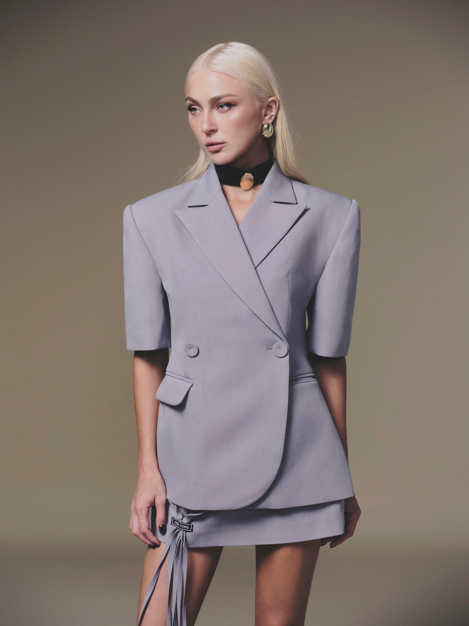 KEIRA TONG Shortsleeve Blazer &amp; Lily Skirt (2color)