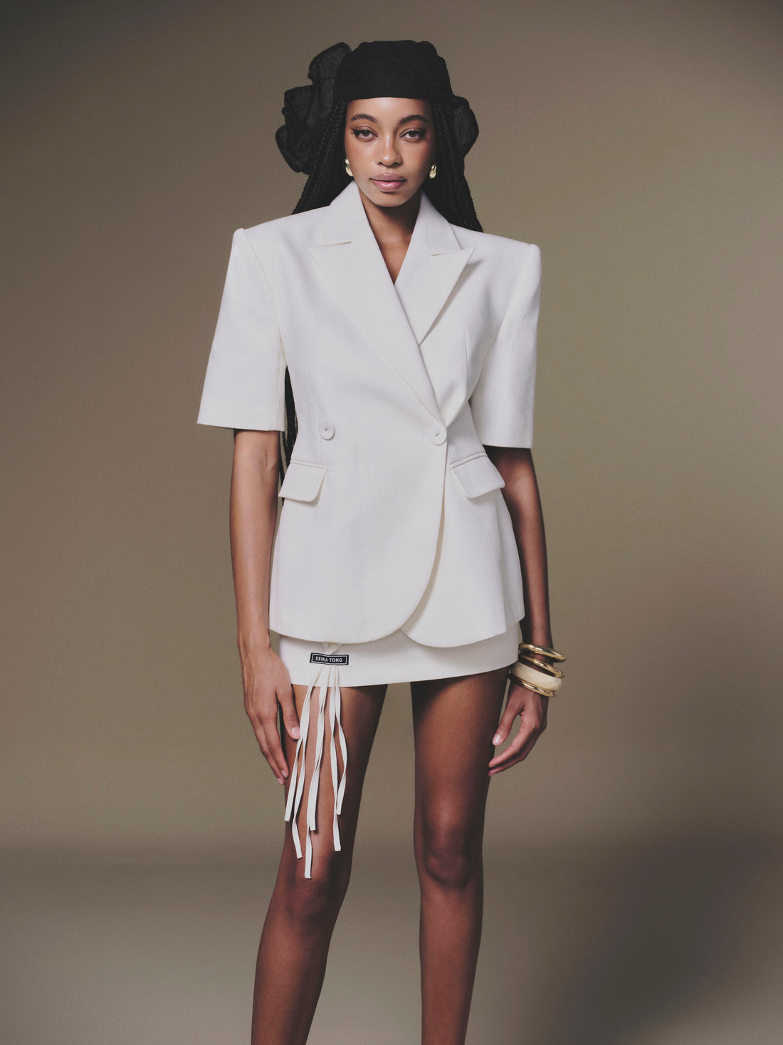 KEIRA TONG Shortsleeve Blazer &amp; Lily Skirt (2color)