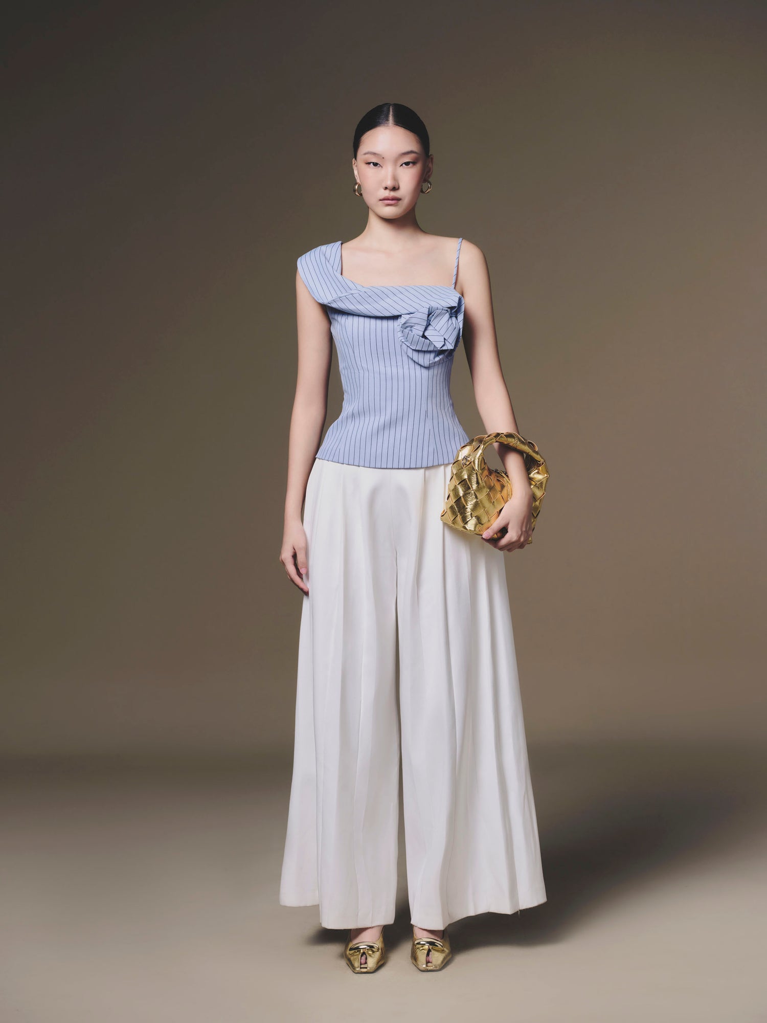 KEIRA TONG Twisted Stripe Top &amp; Samurai Pants