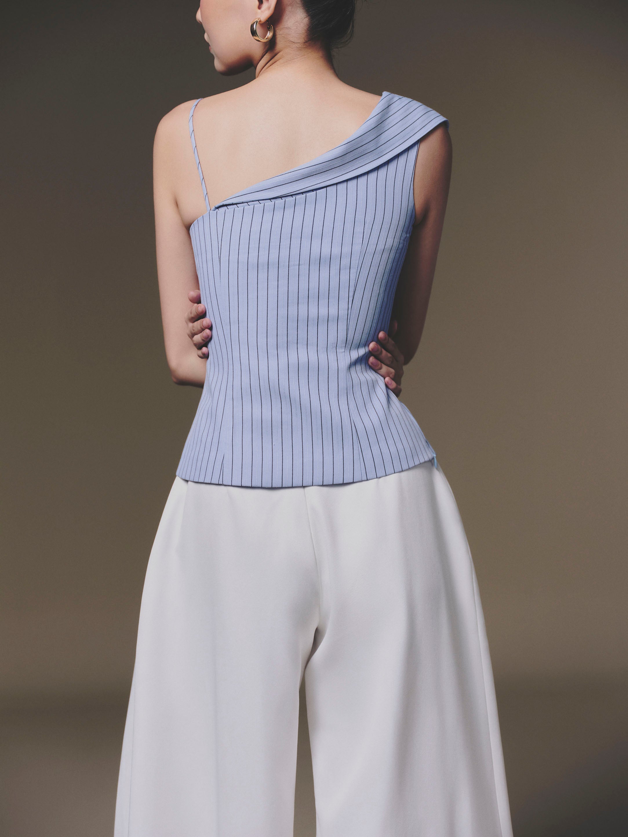 KEIRA TONG Twisted Stripe Top &amp; Samurai Pants