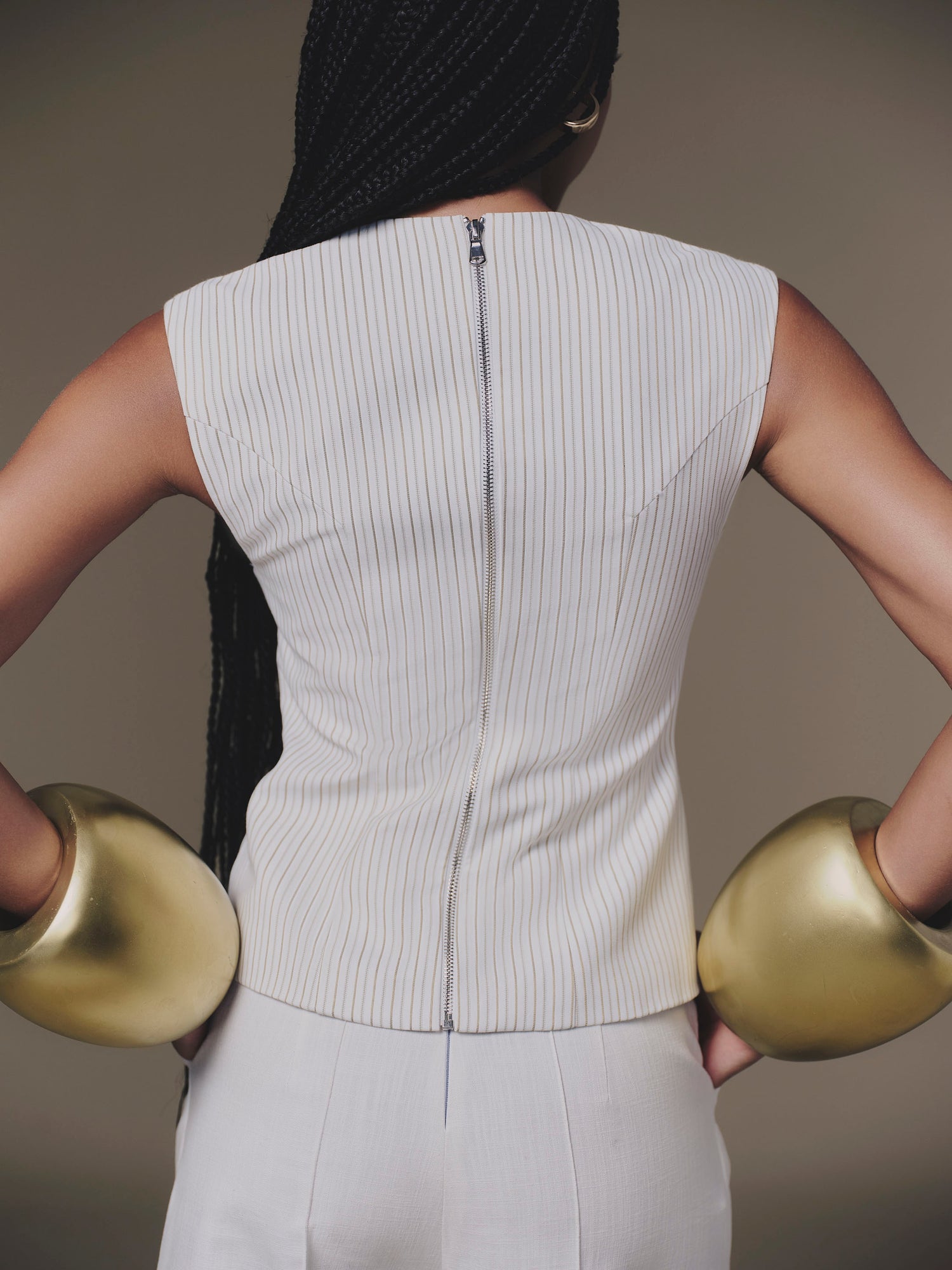 KEIRA TONG Double Vest &amp; Wide Leg Pant in Linen