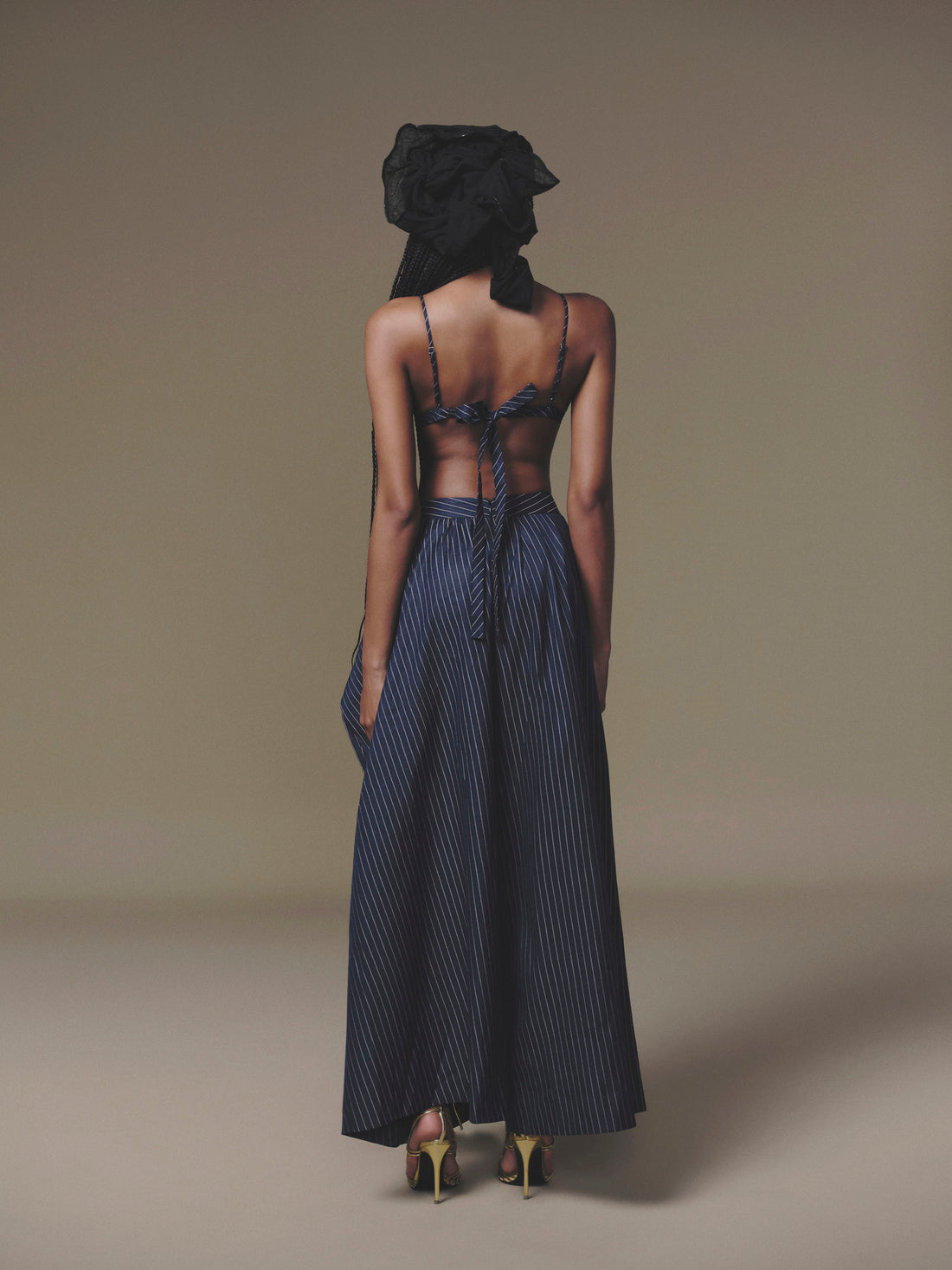 KEIRA TONG Rosellia Bralette &amp; Overlaid Pleated Pant