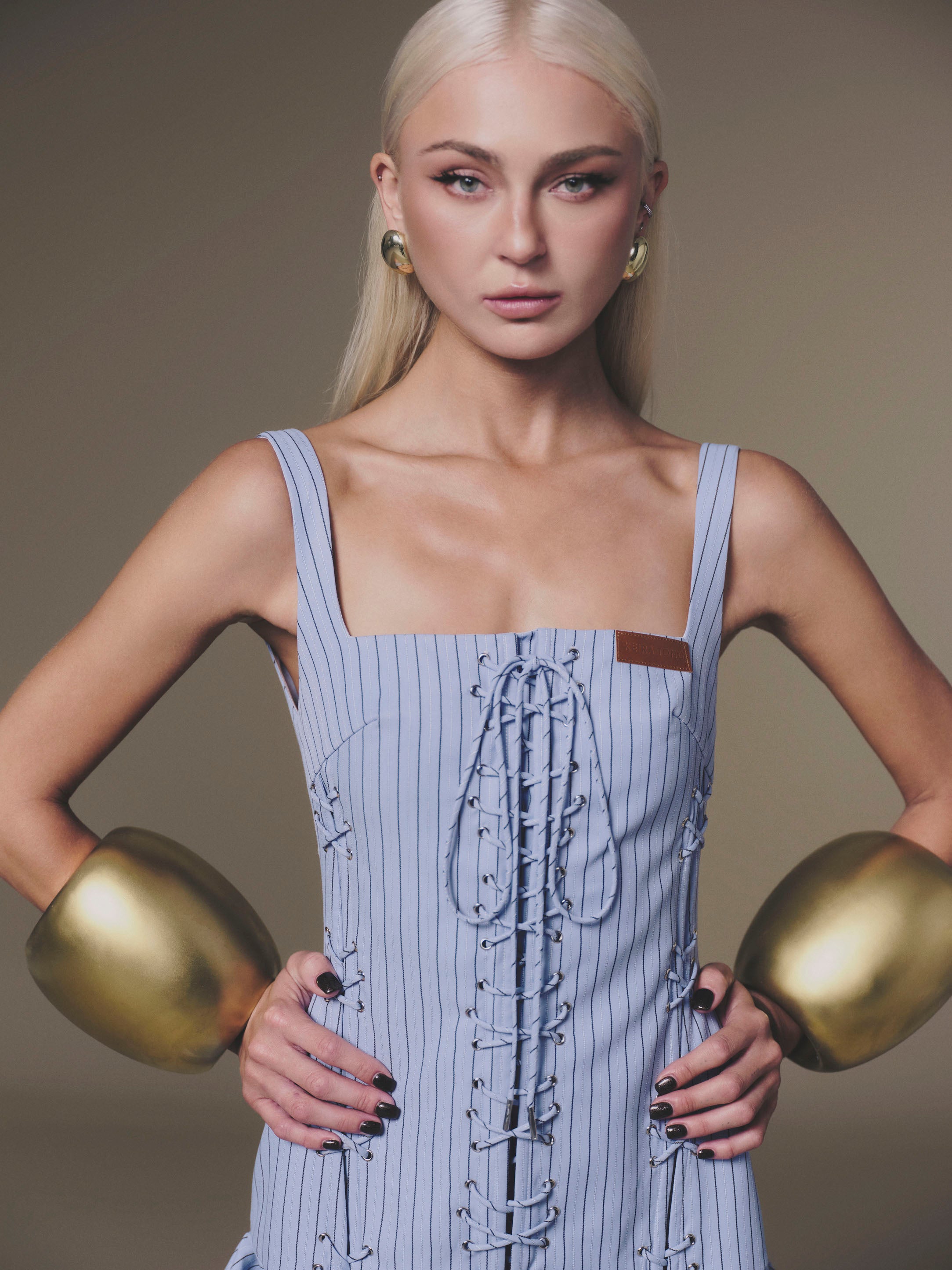 KEIRA TONG Tie-up Split Dress