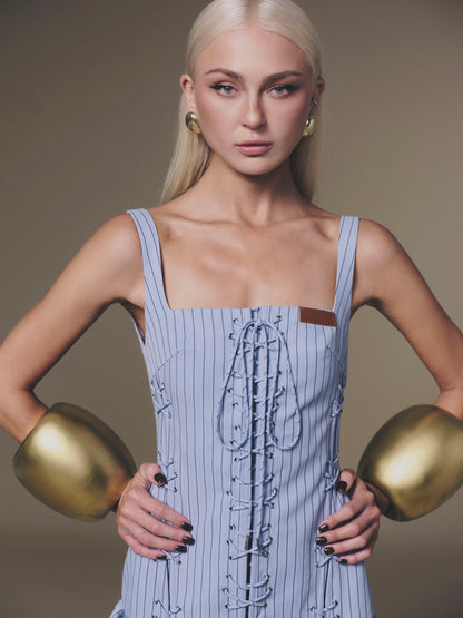 KEIRA TONG Tie-up Split Dress
