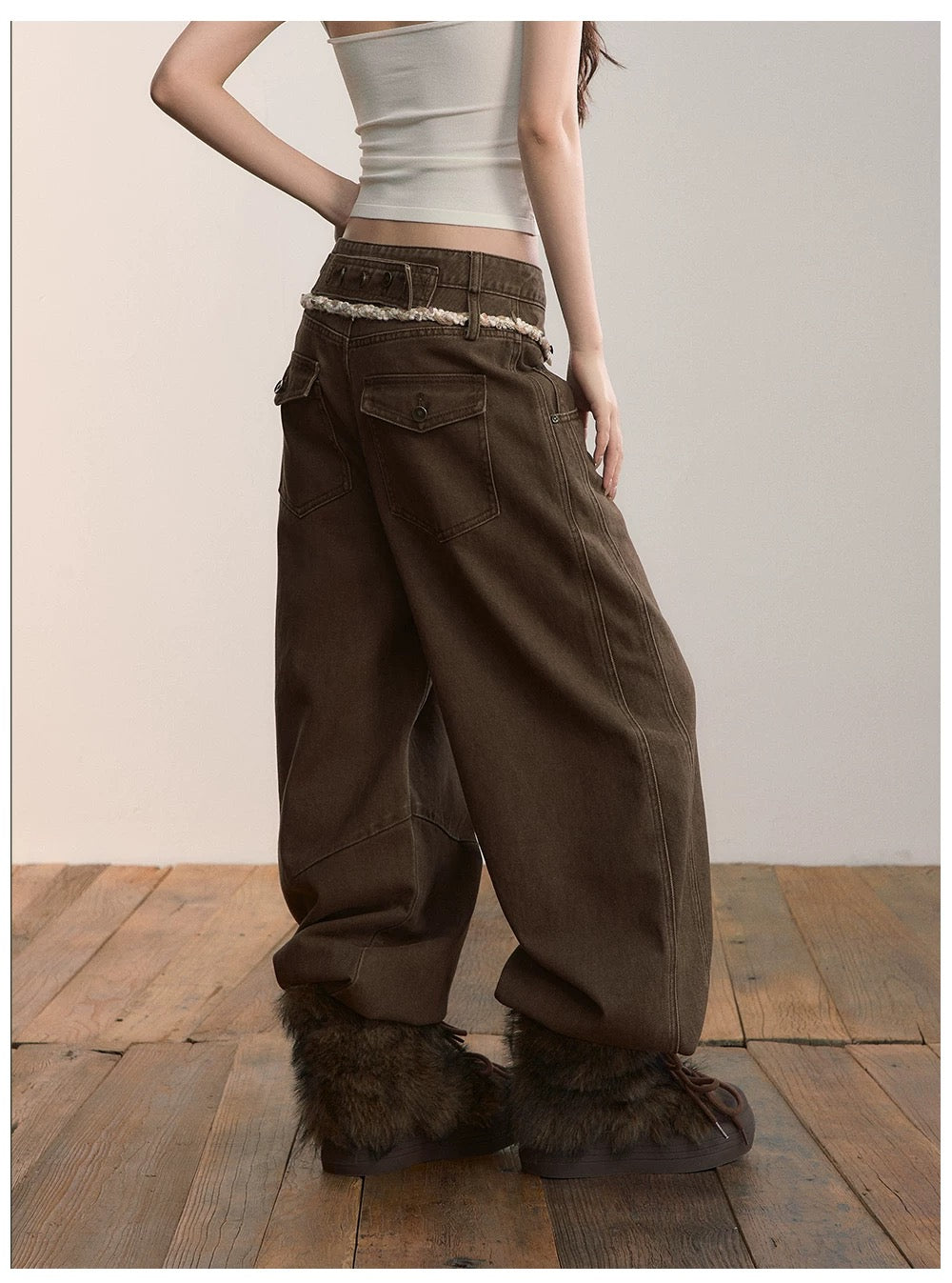 VIA PITTI VIACP519 Retro straight leg casual pants