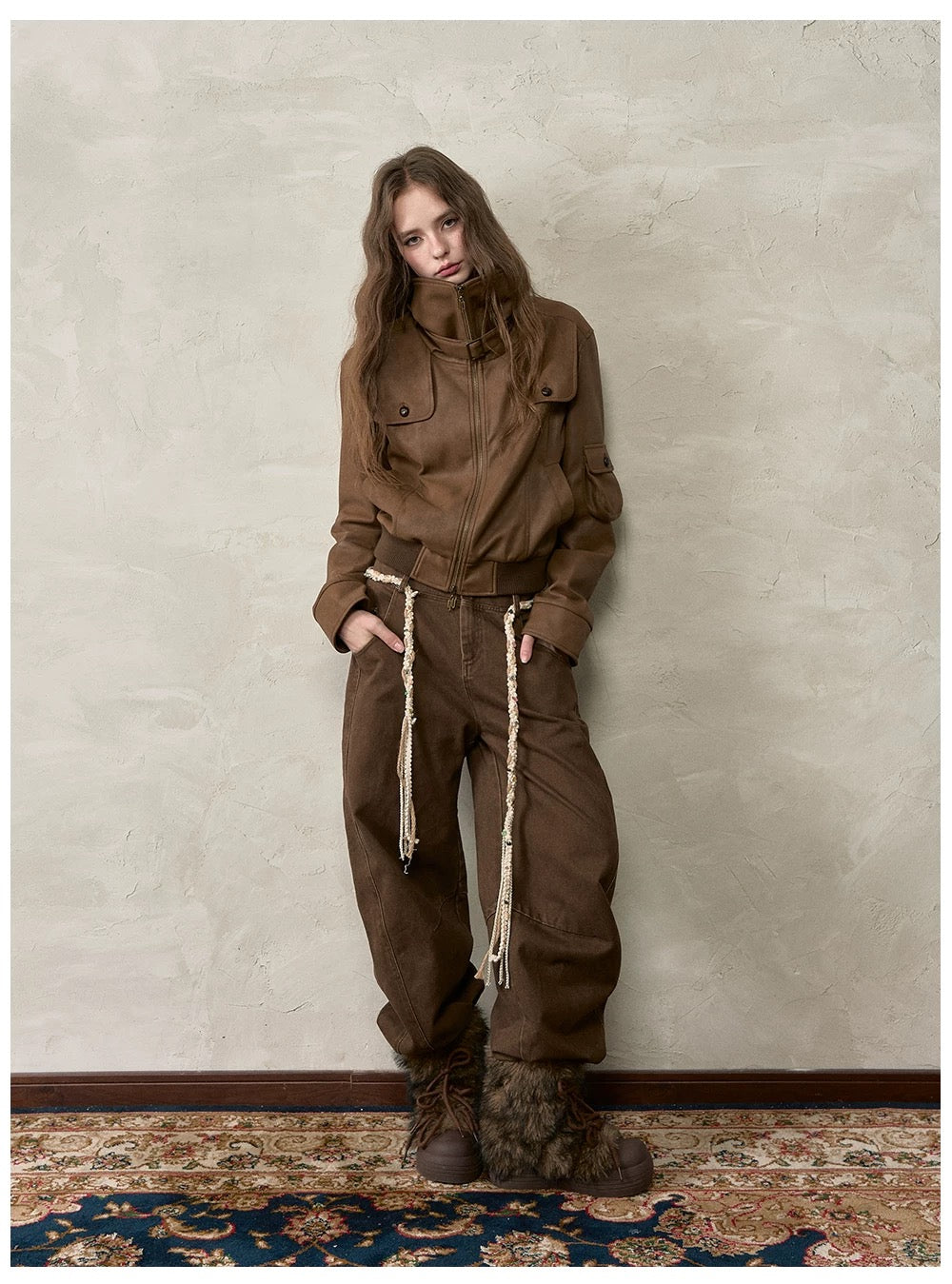 VIA PITTI VIACP519 Retro straight leg casual pants