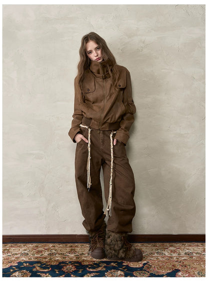 VIA PITTI VIACP519 Retro straight leg casual pants