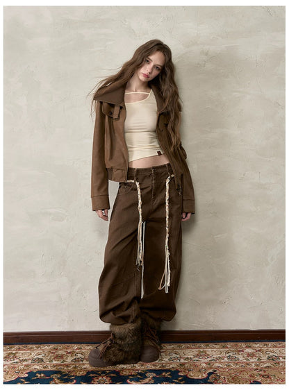 VIA PITTI VIACP519 Retro straight leg casual pants