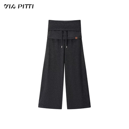 VIA PITTI V24DP594 Splicing hemline sweatpants