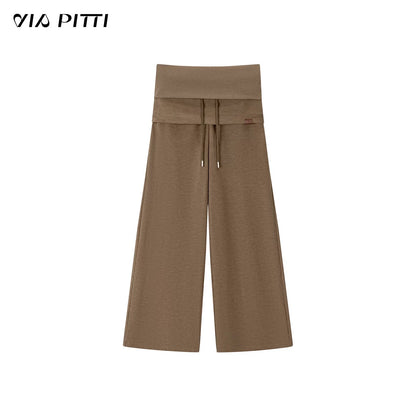 VIA PITTI V24DP594 Splicing hemline sweatpants