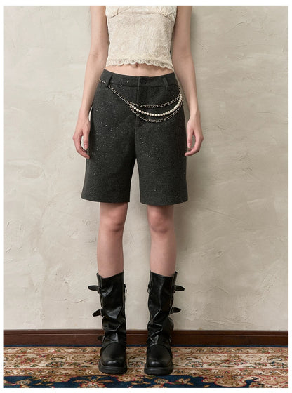 VIA PITTI VIACC555&amp;VIACP560 Sparkling loose scarf jacket + mid-length pants