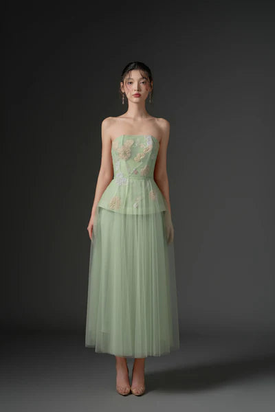 21SIX Samaka Tulle Flower Dress (3color)