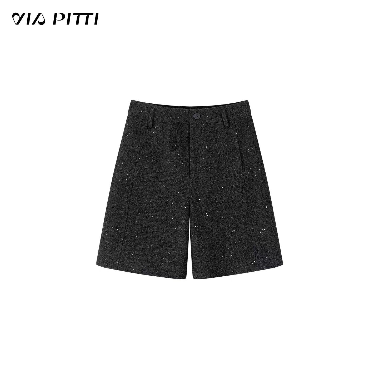 VIA PITTI VIACC555&amp;VIACP560 Sparkling loose scarf jacket + mid-length pants