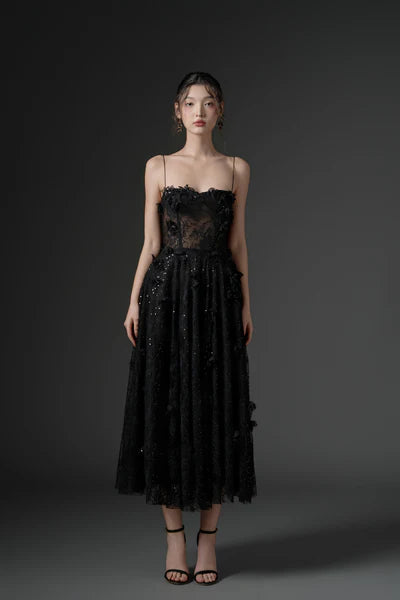 21SIX Ghazal Lace Strappy Dress (3color)