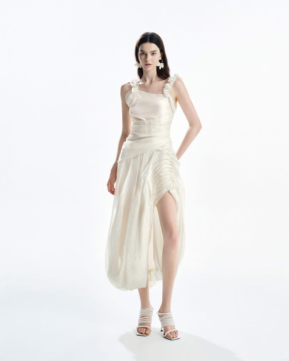 MUST HAVE 3D Floral Straps Wrap Dress