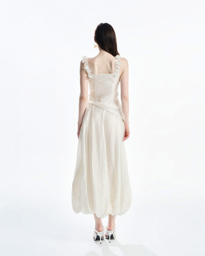 MUST HAVE 3D Floral Straps Wrap Dress