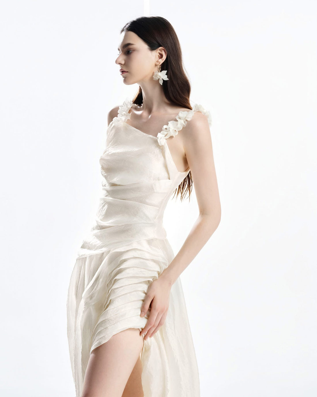 MUST HAVE 3D Floral Straps Wrap Dress