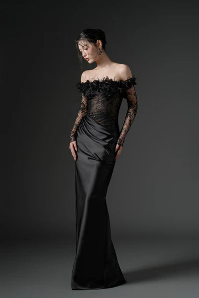 21SIX Namla Lace And Silk Satin Dress (2color)