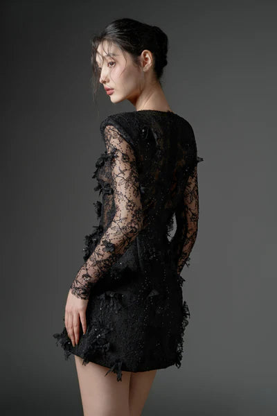 21SIX Dubb Lace Flower Dress (3color)