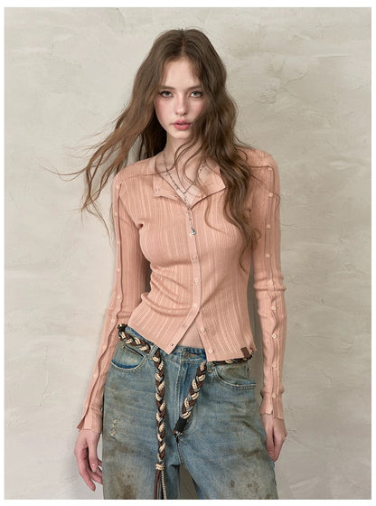 VIA PITTI VIADK603 Button waist knitted cardigan