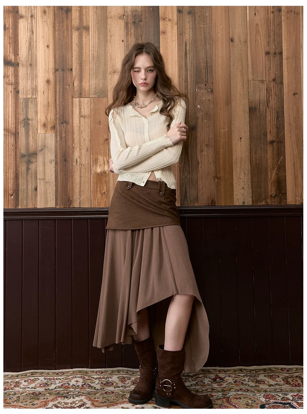 VIA PITTI VIADK603 Button waist knitted cardigan