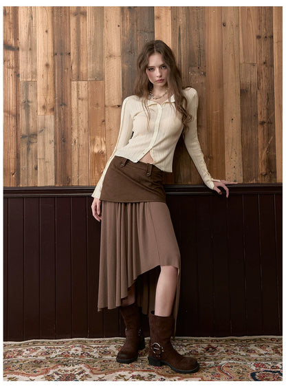 VIA PITTI VIADK603 Button waist knitted cardigan