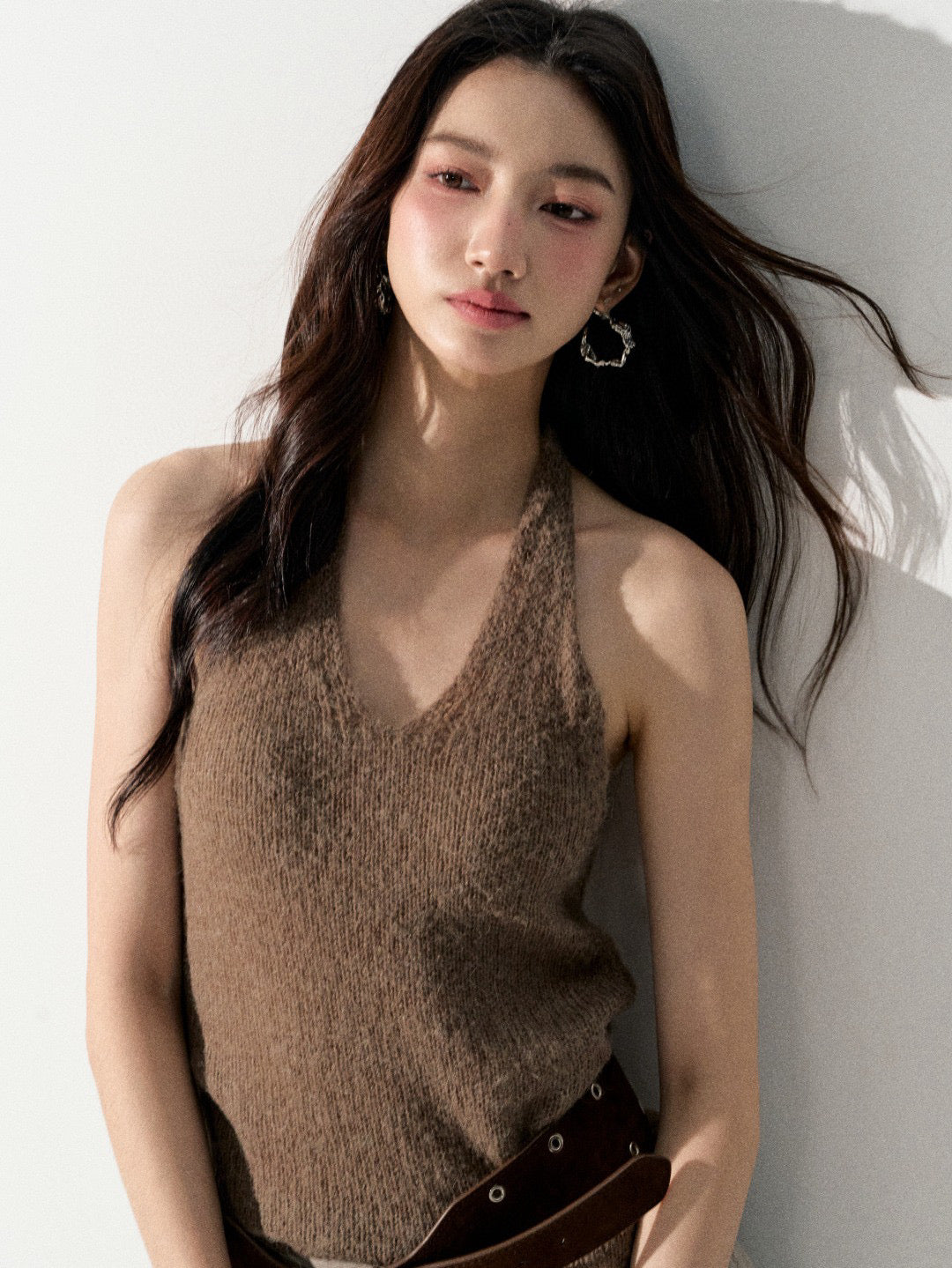 Lafreedom LAF350927 Lazy style wool neck hanging vest