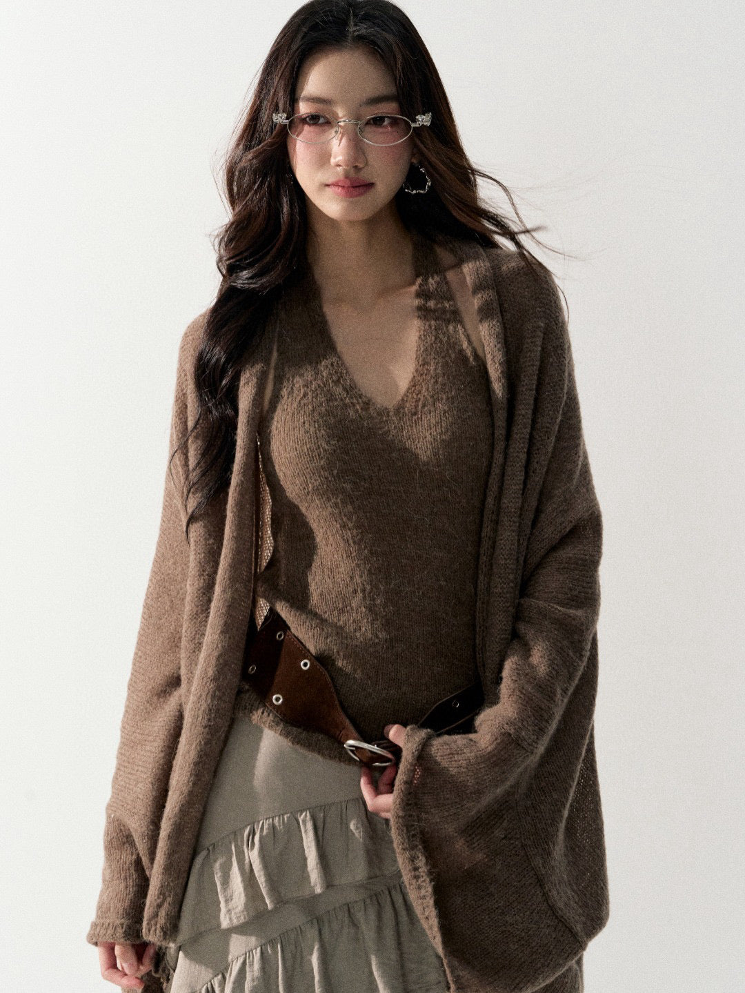 Lafreedom LAF350927 Lazy style wool neck hanging vest