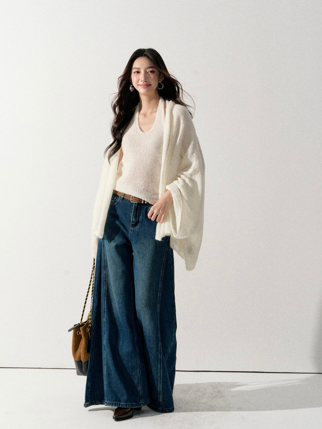 Lafreedom LAF350927 Lazy style wool neck hanging vest
