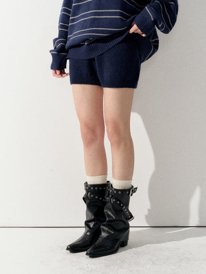 Lafreedom LAF350926 Lazy style knitted shorts