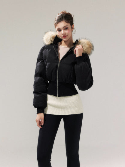 YZZI HE American-style retro waist-cinching cotton coat