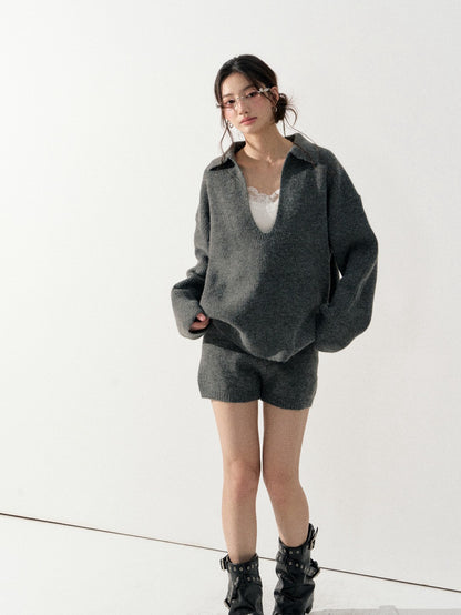 Lafreedom LAF350926 Lazy style knitted shorts
