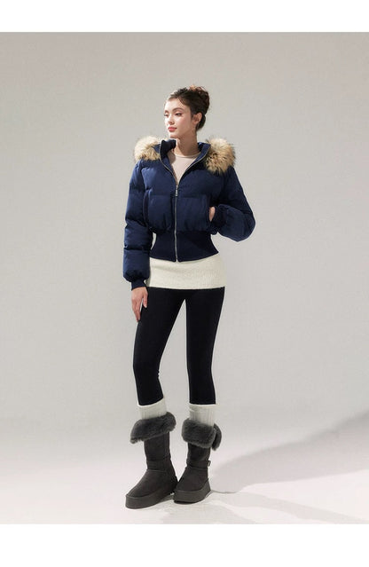 YZZI HE American-style retro waist-cinching cotton coat