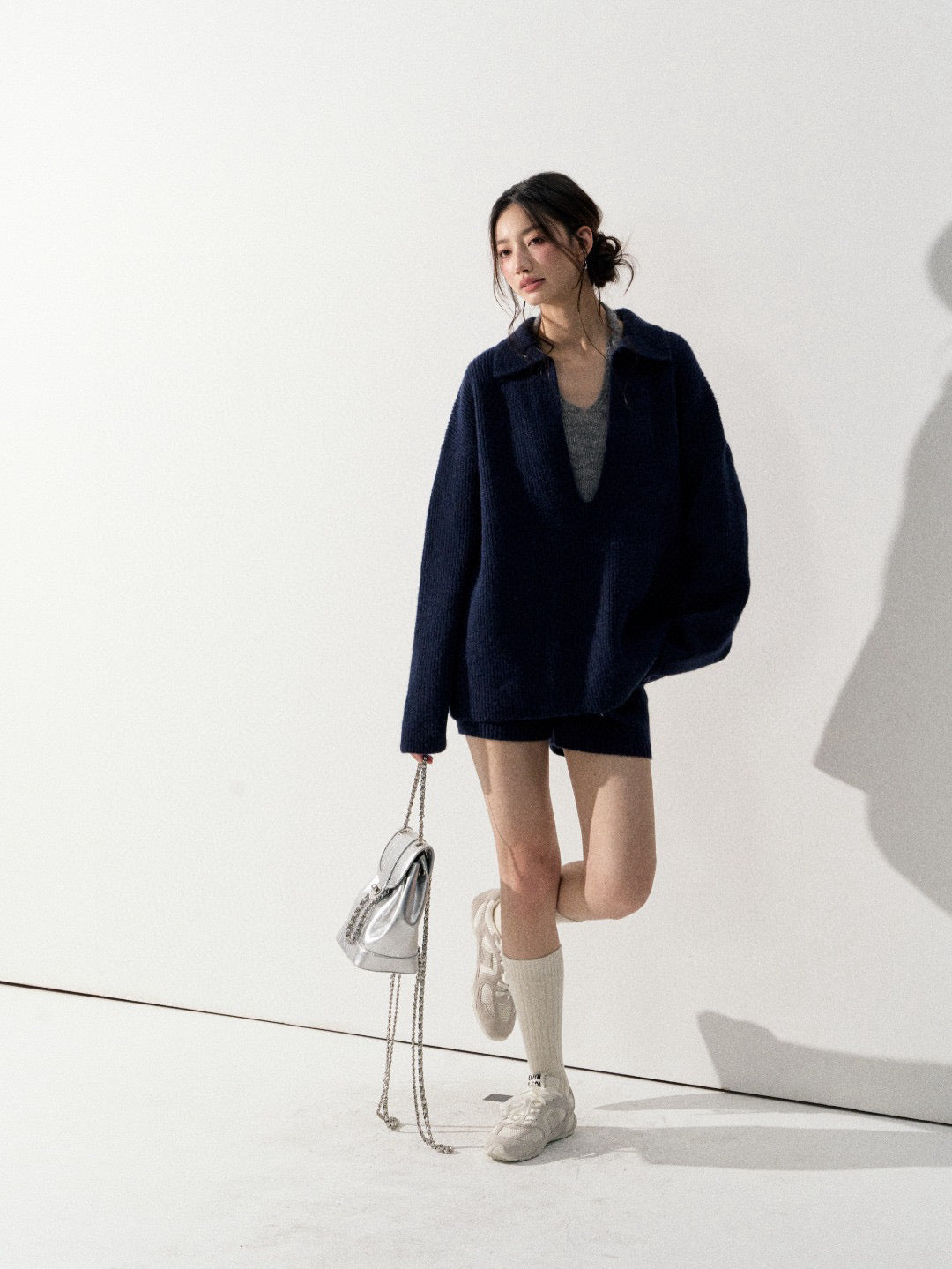 Lafreedom LAF350926 Lazy style knitted shorts