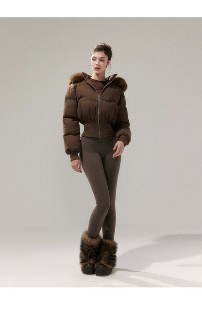 YZZI HE American-style retro waist-cinching cotton coat