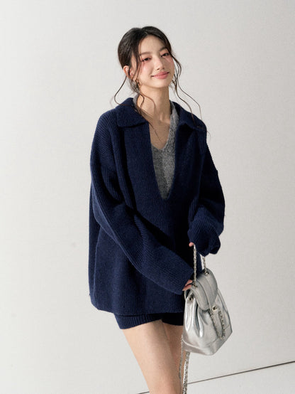 Lafreedom LAF350926 Lazy style knitted shorts