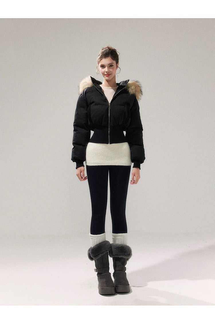 YZZI HE American-style retro waist-cinching cotton coat