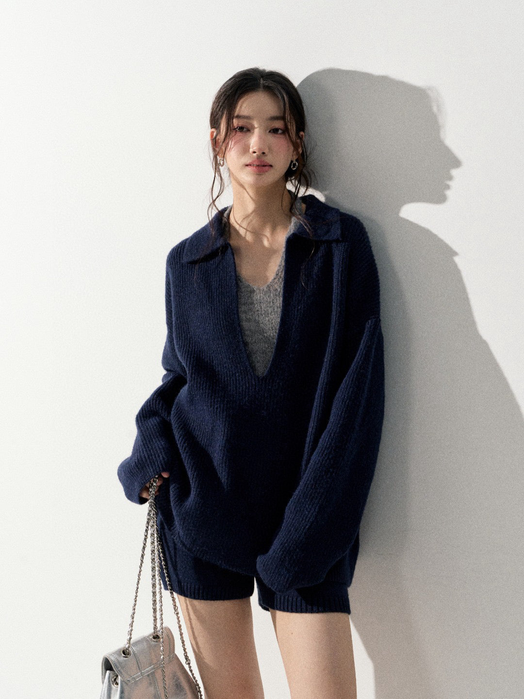 Lafreedom LAF350926 Lazy style knitted shorts